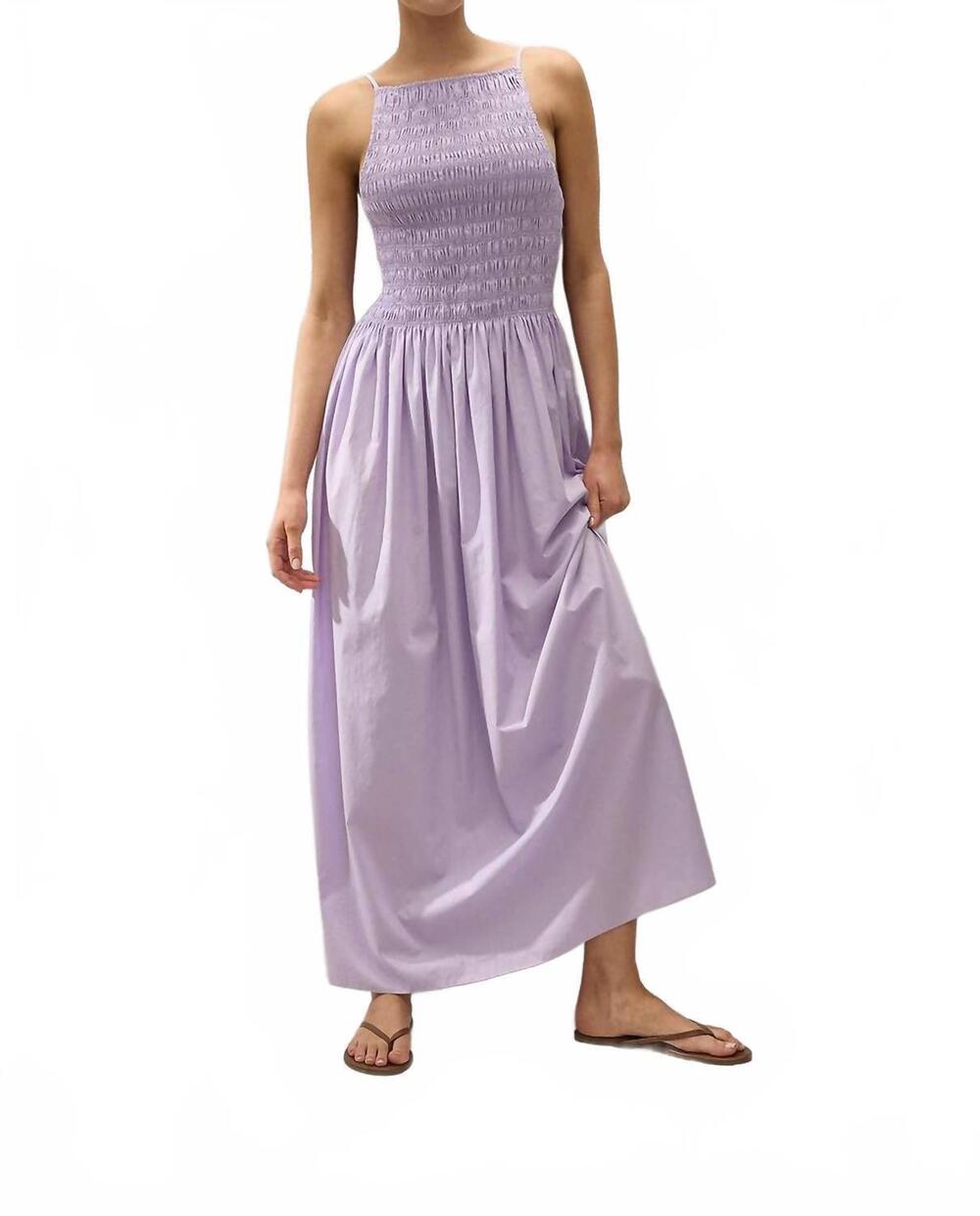 NEW FAITHFULL THE BRAND laia maxi dress in lilac